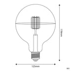 LED-Glühbirne Halbkugel Silber Linea 5V kurzer Filament Globo G125 1,3 W 110 Lm E27 2500 K dimmbar – Ansicht 3