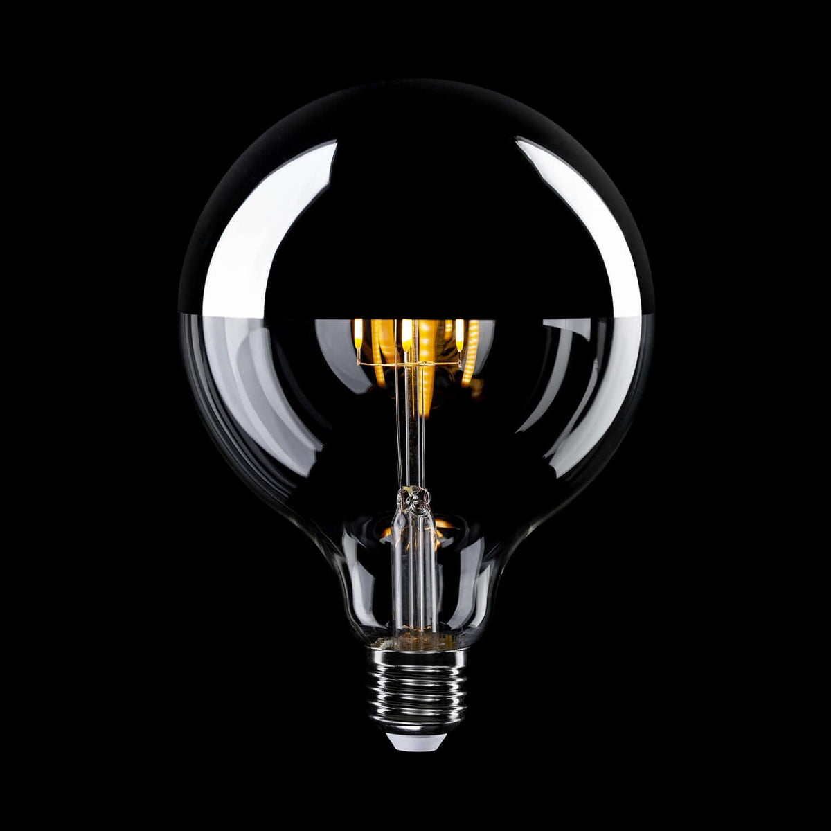 LED-Glühbirne Halbkugel Silber Linea 5V kurzer Filament Globo G125 1,3 W 110 Lm E27 2500 K dimmbar – Ansicht 2