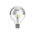 LED-Lampe Halbkugel Silber Globo G95 7W 650Lm E27 2700K dimmbar