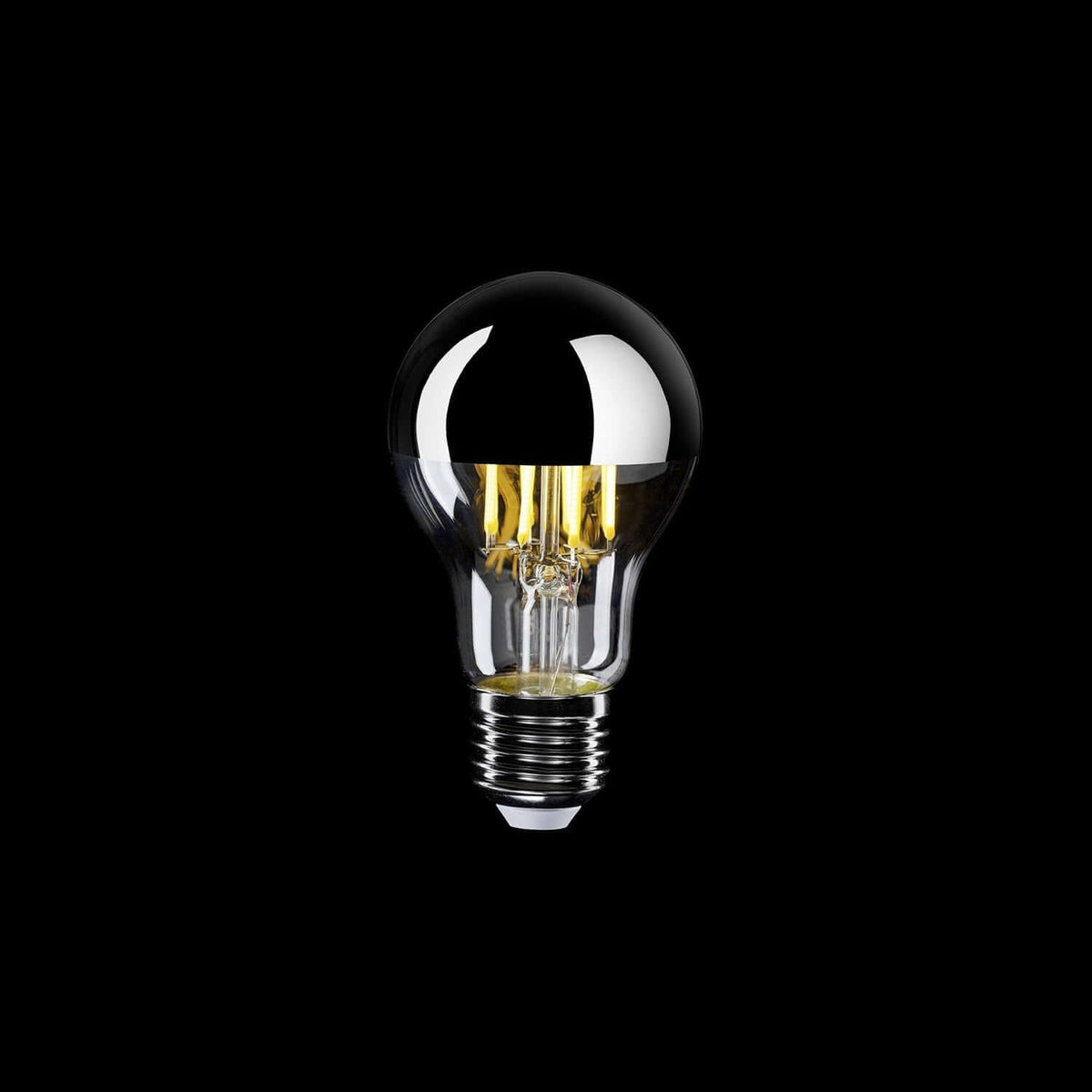 LED-Lampe Halb Sphäre Silber Tropfen A60 7W 650Lm E27 2700K Dimmbar – Ansicht 2