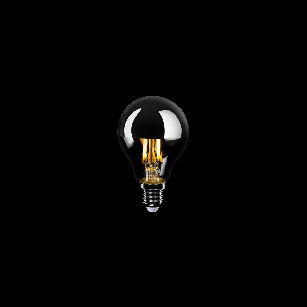 Glühbirne LED Halbkugel Silber Mini-Globe G45 4,8W 380Lm E14 2700K Dimmbar – Ansicht 2