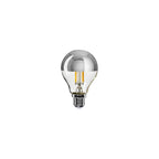 Glühbirne LED Halbkugel Silber Mini-Globe G45 4,8W 380Lm E14 2700K Dimmbar