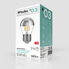Glühbirne LED Halbkugel Silber Mini-Globe G45 4,8W 380 lm E27 2700K dimmbar – Ansicht 4