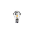Glühbirne LED Halbkugel Silber Mini-Globe G45 4,8W 380 lm E27 2700K dimmbar