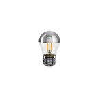 Glühbirne LED Halbkugel Silber Mini-Globe G45 4,8W 380 lm E27 2700K dimmbar