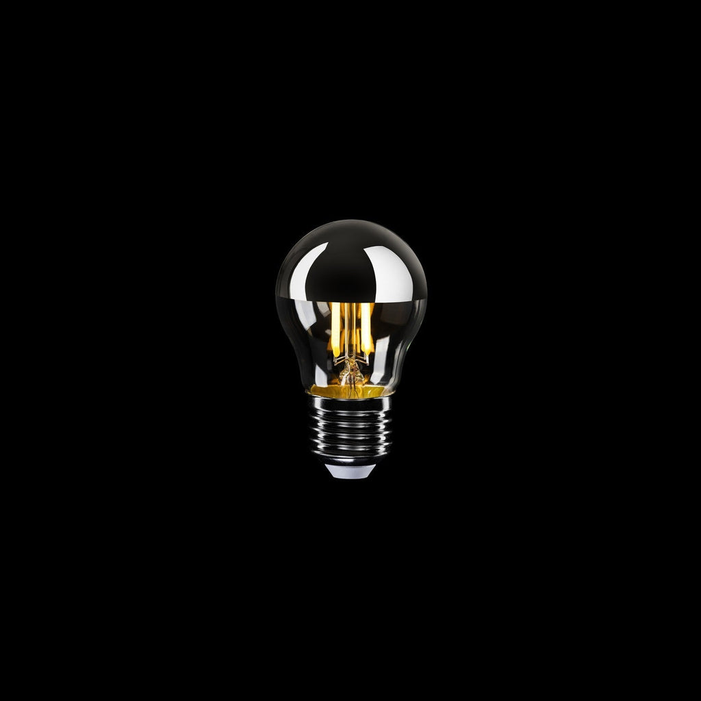 Glühbirne LED Halbkugel Silber Mini-Globe G45 4,8W 380 lm E27 2700K dimmbar – Ansicht 2