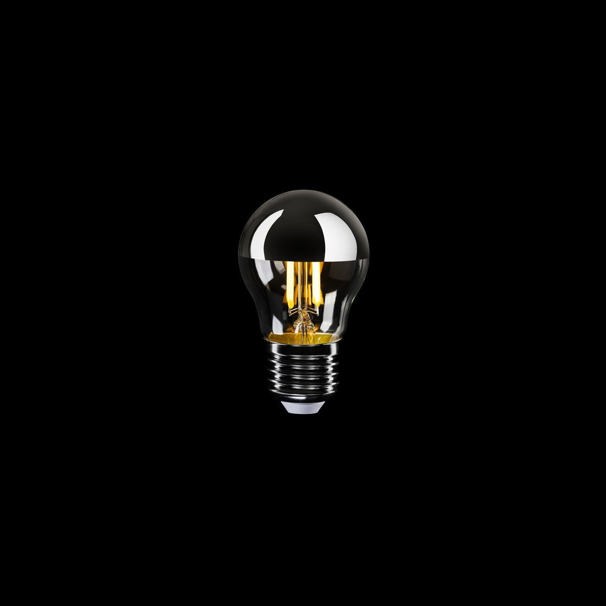 Glühbirne LED Halbkugel Silber Mini-Globe G45 4,8W 380 lm E27 2700K dimmbar – Ansicht 2