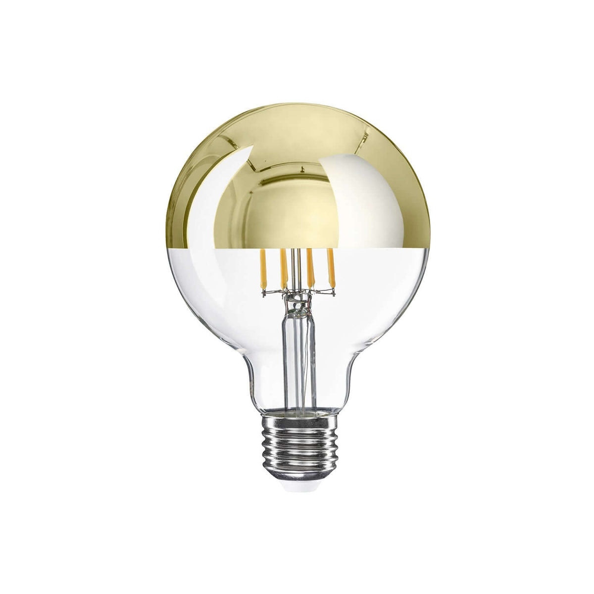 LED-Lampe Halbkugel Gold Globe G95 7W 650Lm E27 2700K dimmbar