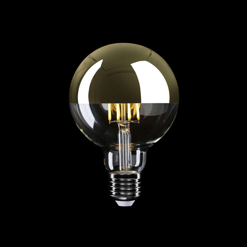LED-Lampe Halbkugel Gold Globe G95 7W 650Lm E27 2700K dimmbar – Ansicht 2