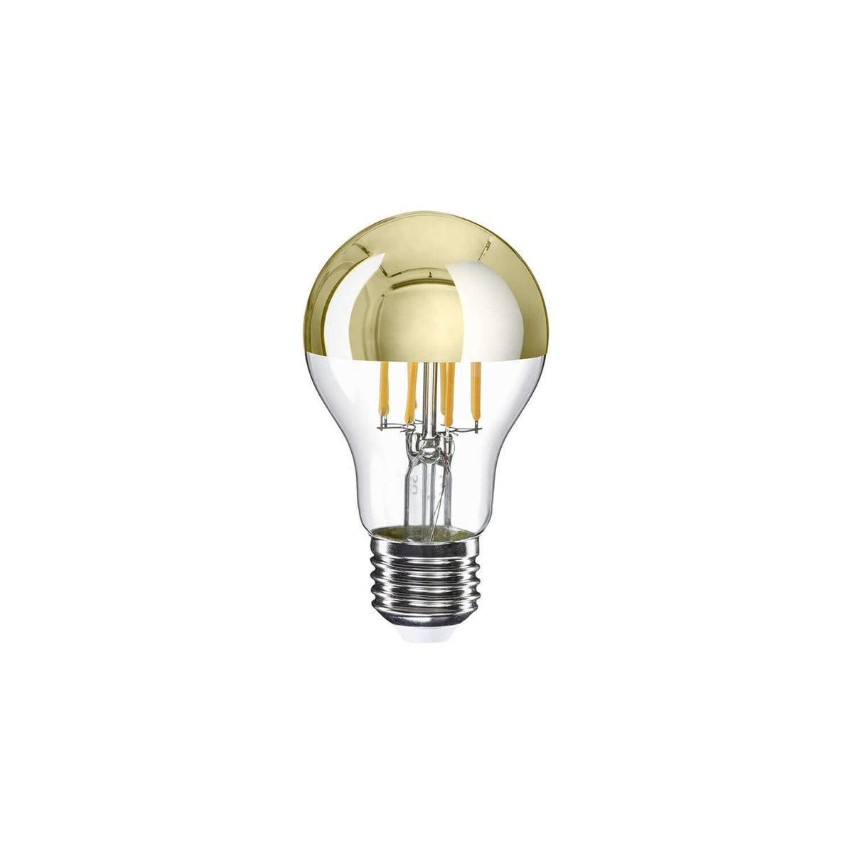 LED-Glühbirne Halb-Kugel Gold Tropfen A60 7W 650Lm E27 2700K dimmbar
