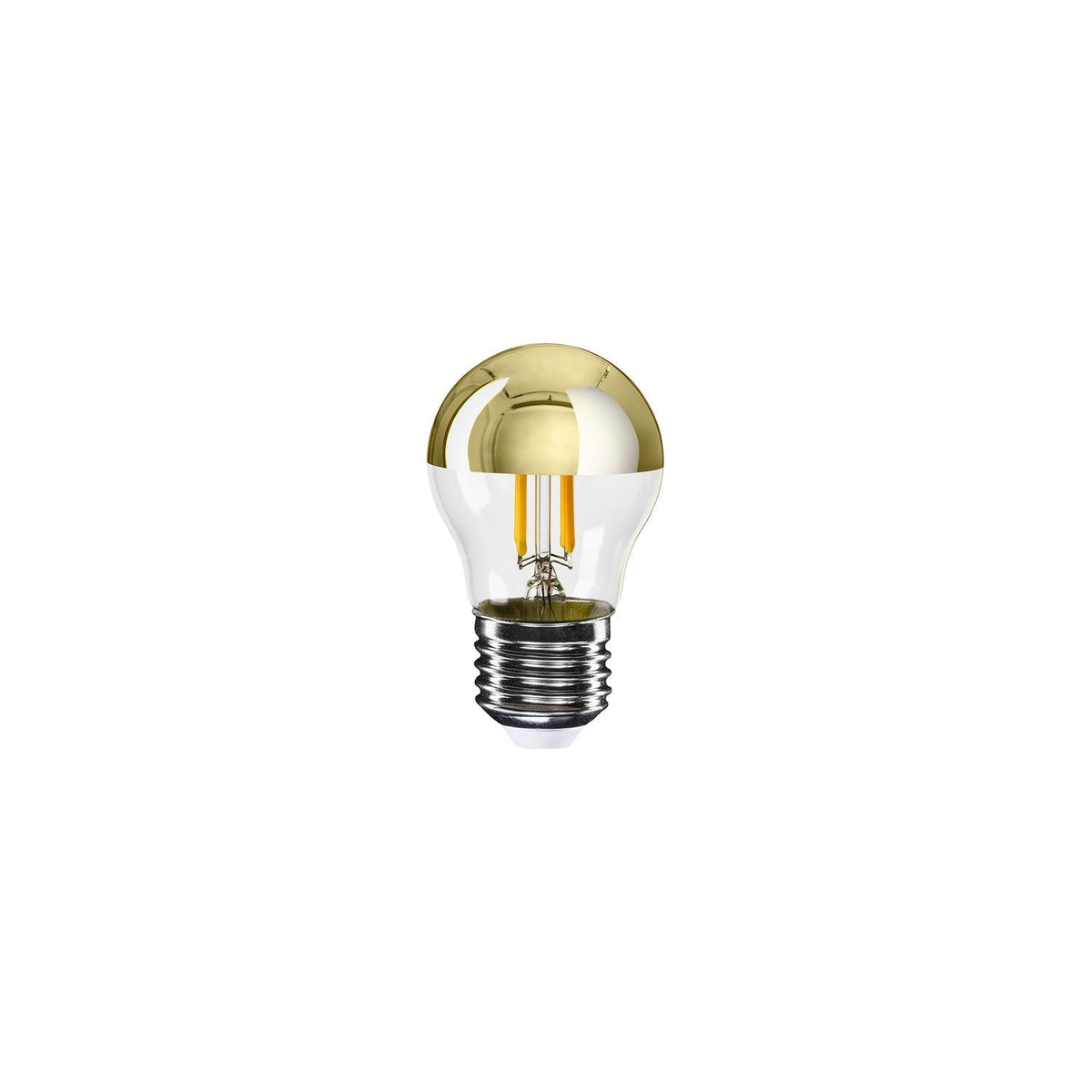 Glühbirne LED Halbkugel Gold Mini-Globe G45 4,8W 380Lm E27 2700K Dimmbar