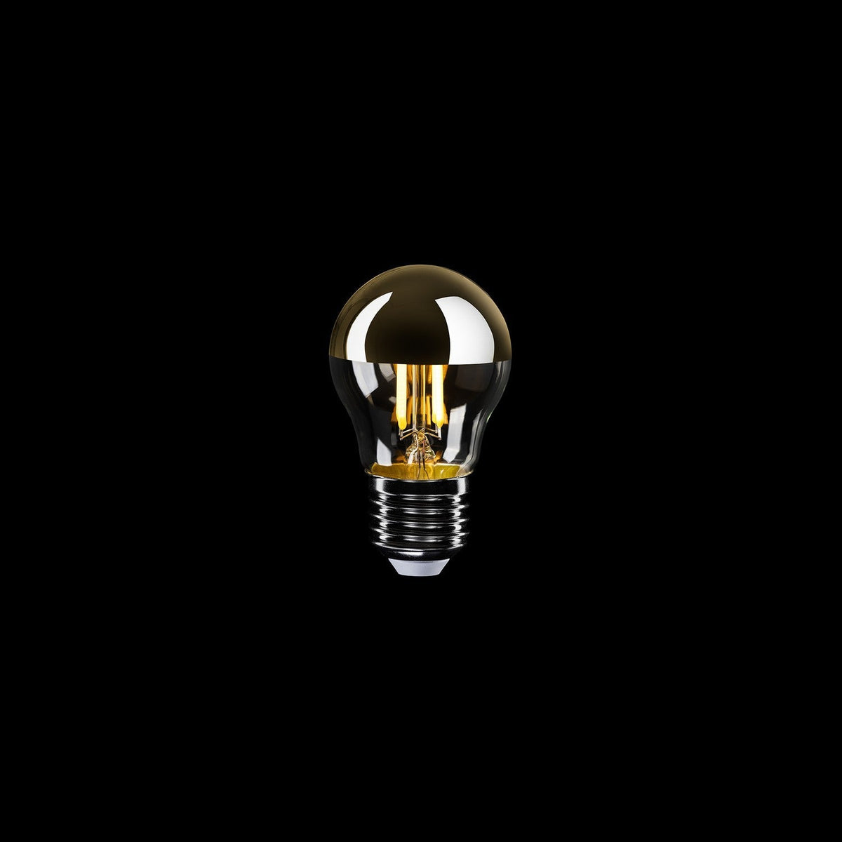 Glühbirne LED Halbkugel Gold Mini-Globe G45 4,8W 380Lm E27 2700K Dimmbar – Ansicht 2