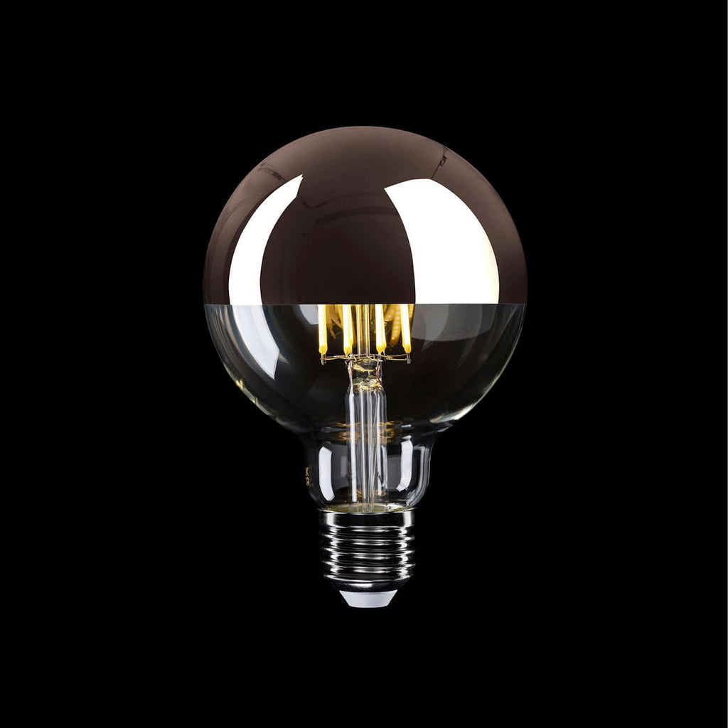 LED-Lampe Halbkugel Kupfer Globe G95 7W 650Lm E27 2700K Dimmbare – Ansicht 2