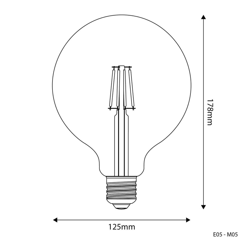 LED-Glühbirne Milky Globe G125 4W 470Lm E27 2700K – Ansicht 3