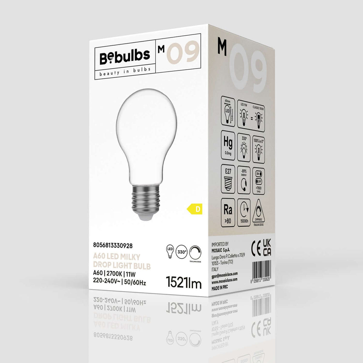 LED-Lampe Milky Goccia A60 11W 1521Lm E27 2700K Dimmbarkeit – Ansicht 4