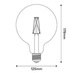 LED‑Glühbirne Porzellan Linea 5V Globo G125 2,2W 160Lm E27 2500K Dimmbar – Ansicht 3