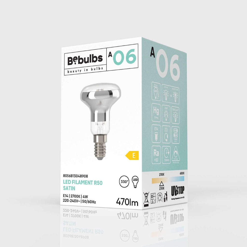 LED Leuchtmittel Silver Mirror R50 4W 470Lm E14 2700K Dimmbare – Ansicht 4