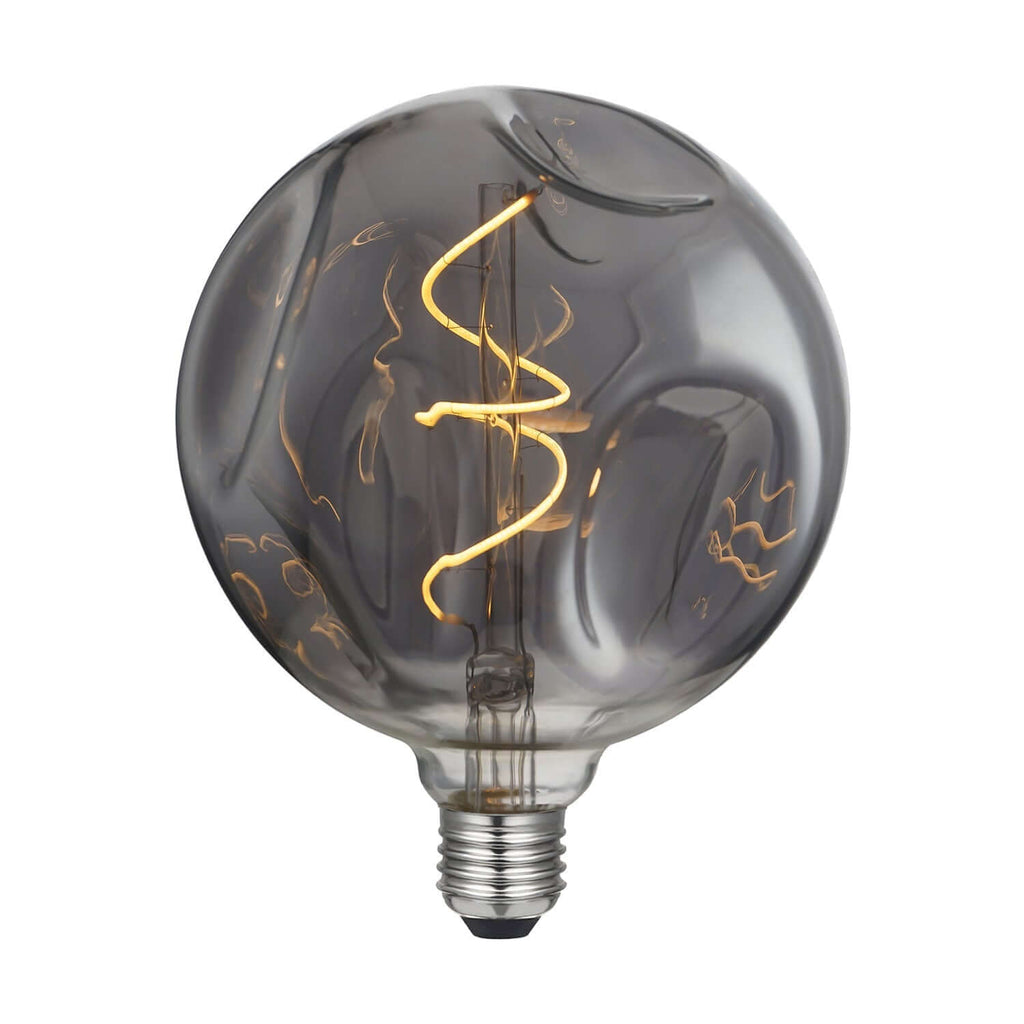 LED-Birne Smoky Bumped Globe G140 Spiralfilament 5W 150Lm E27 2000K Dimmbarkeit – Ansicht 2