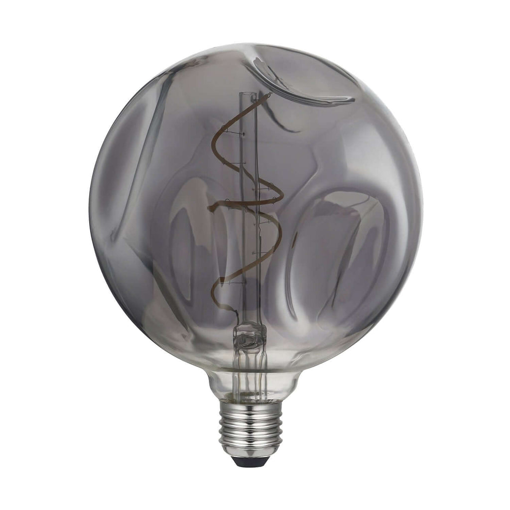LED-Birne Smoky Bumped Globe G140 Spiralfilament 5W 150Lm E27 2000K Dimmbarkeit