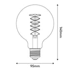LED-Lampe Smoky Globe G95 4,8W 250Lm E27 1800K dimmbar – Ansicht 3