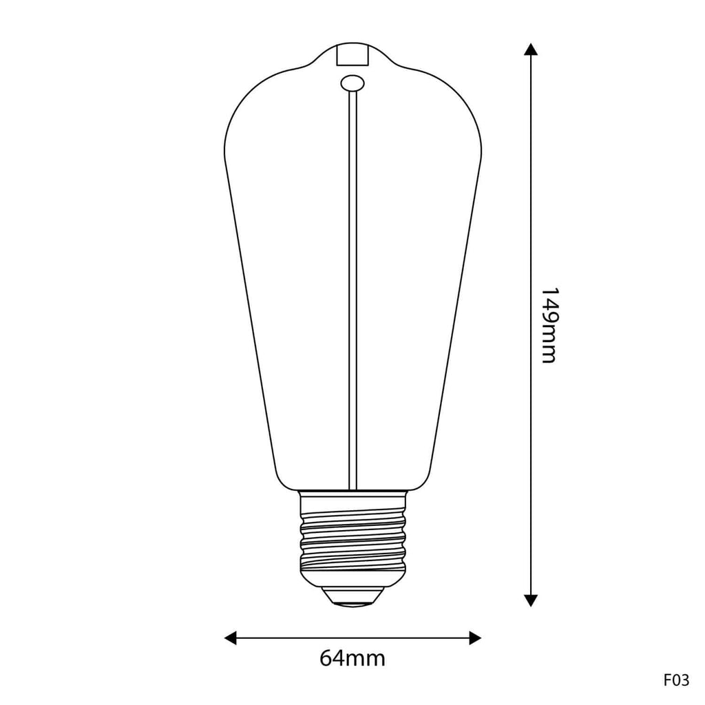 LED-Lampe Smoky Magnetic Deco Line Edison ST64 2,2W 60Lm E27 1800K – Ansicht 6