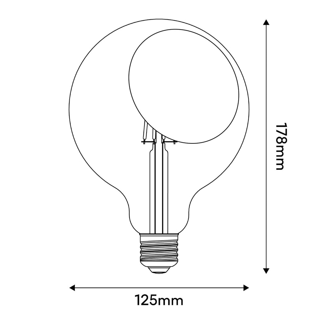 Glühbirne LED Sofia G125 4,8W 806Lm E27 2700K dimmbar - Grau – Ansicht 3