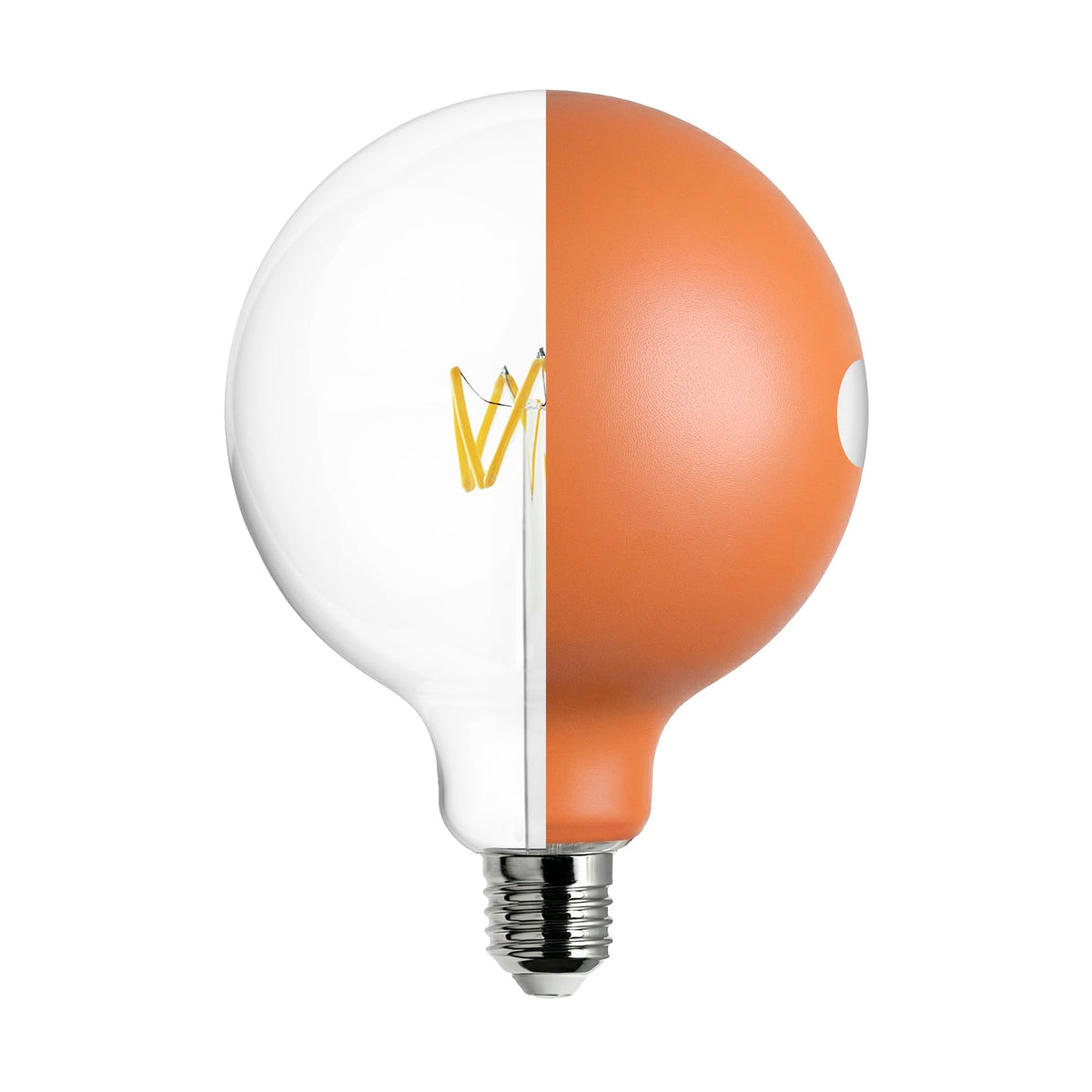 LED-Glühbirne Talia G125 4,8 W 806 lm E27 2700 K dimmbar – Orange