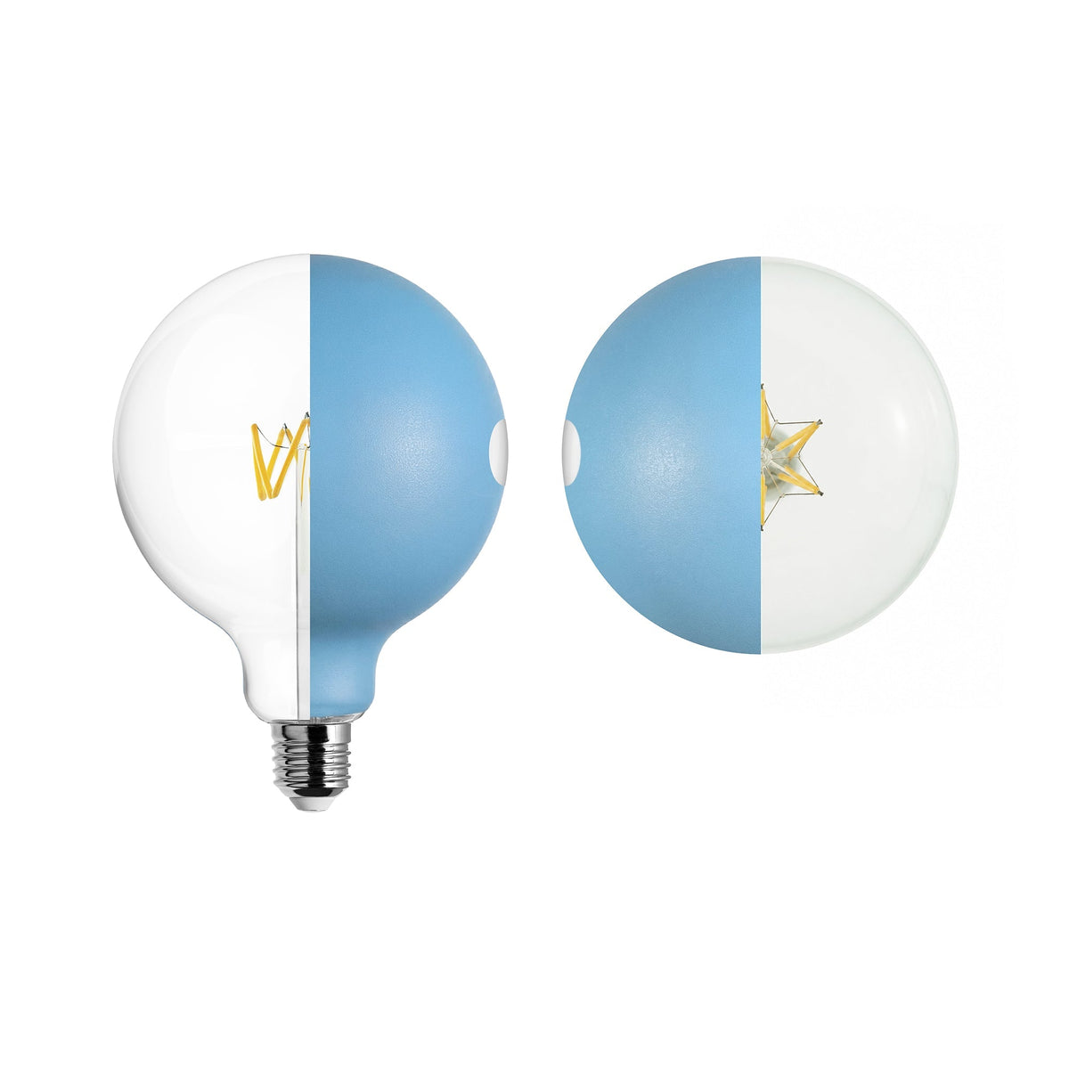 LED-Glühbirne Talia G125 4,8 W 806 lm E27 2700 K dimmbar – Blau – Ansicht 2