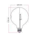 LED-Glühbirne Talia G125 4,8 W 806 lm E27 2700 K dimmbar – Grau – Ansicht 5