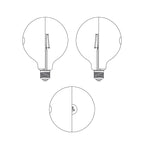 LED-Glühbirne Talia G125 4,8 W 806 lm E27 2700 K dimmbar – Grau – Ansicht 4