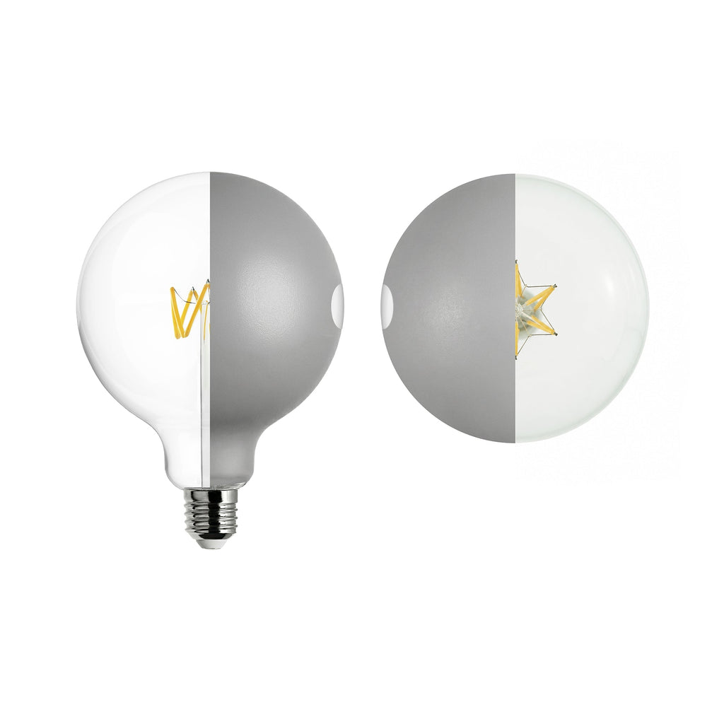 LED-Glühbirne Talia G125 4,8 W 806 lm E27 2700 K dimmbar – Grau – Ansicht 2