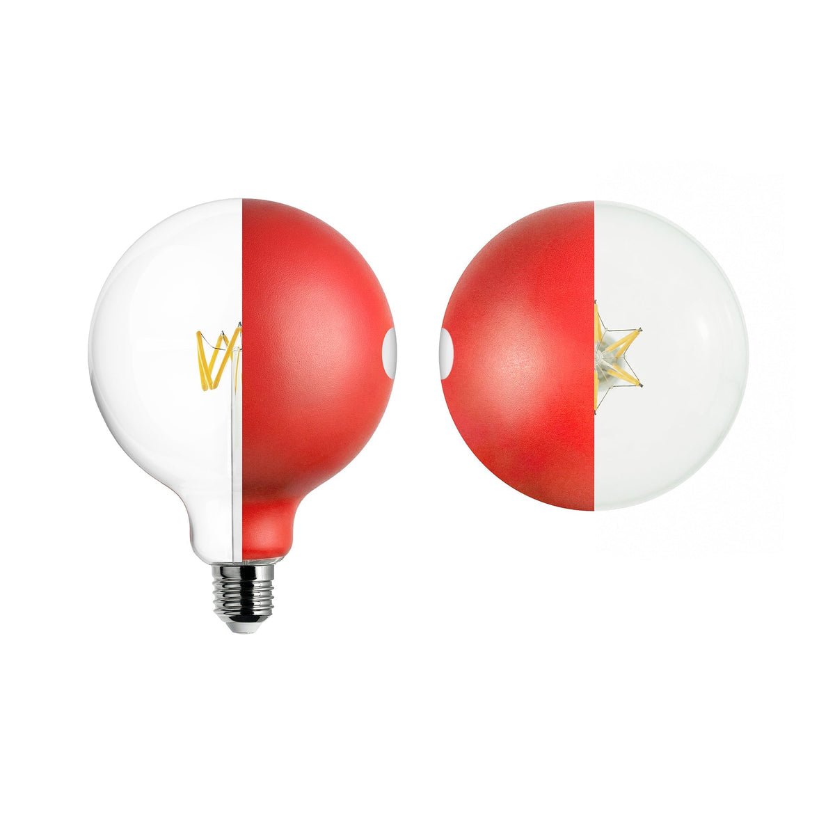 Glühbirne LED Talia G125 4,8 W 806 lm E27 2700 K Dimmbar - Rot – Ansicht 2