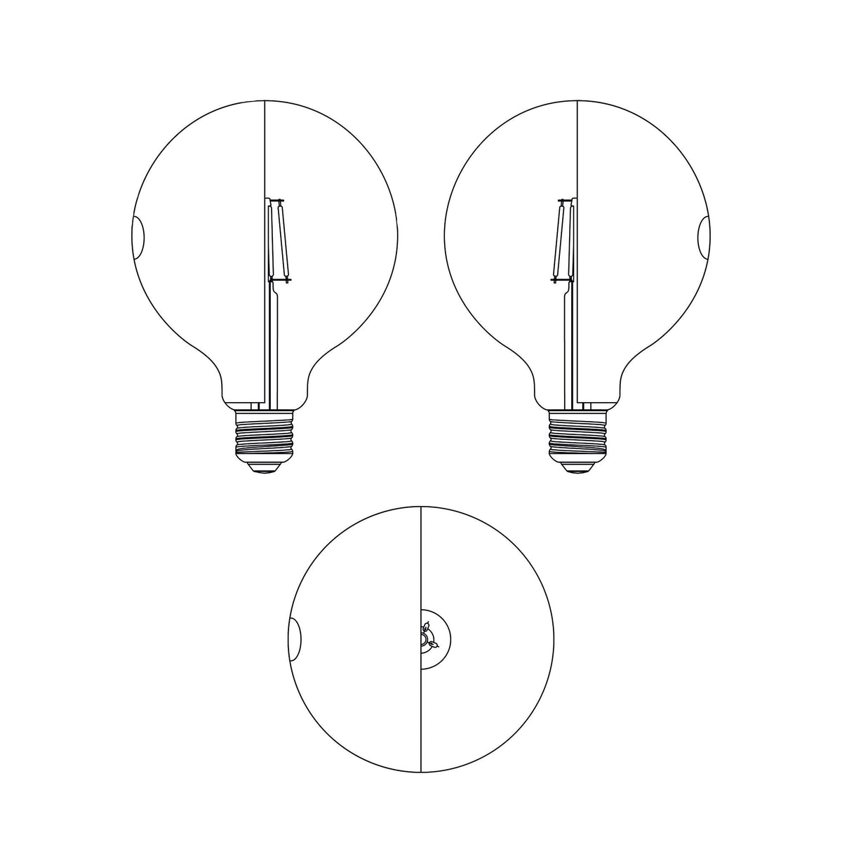 Glühbirne LED Talia G125 4,8 W 806 lm E27 2700 K Dimmbar - Rot – Ansicht 4