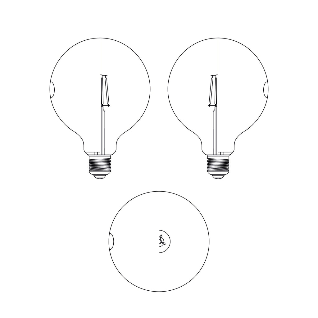 LED-Glühbirne Talia G125 4,8 W 806 lm E27 2700 K dimmbar – Grün – Ansicht 4