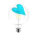 Glühbirne LED Tattoo Pop Heart G125 4,5W 470Lm E27 2700K dimmbar - Himmelblau