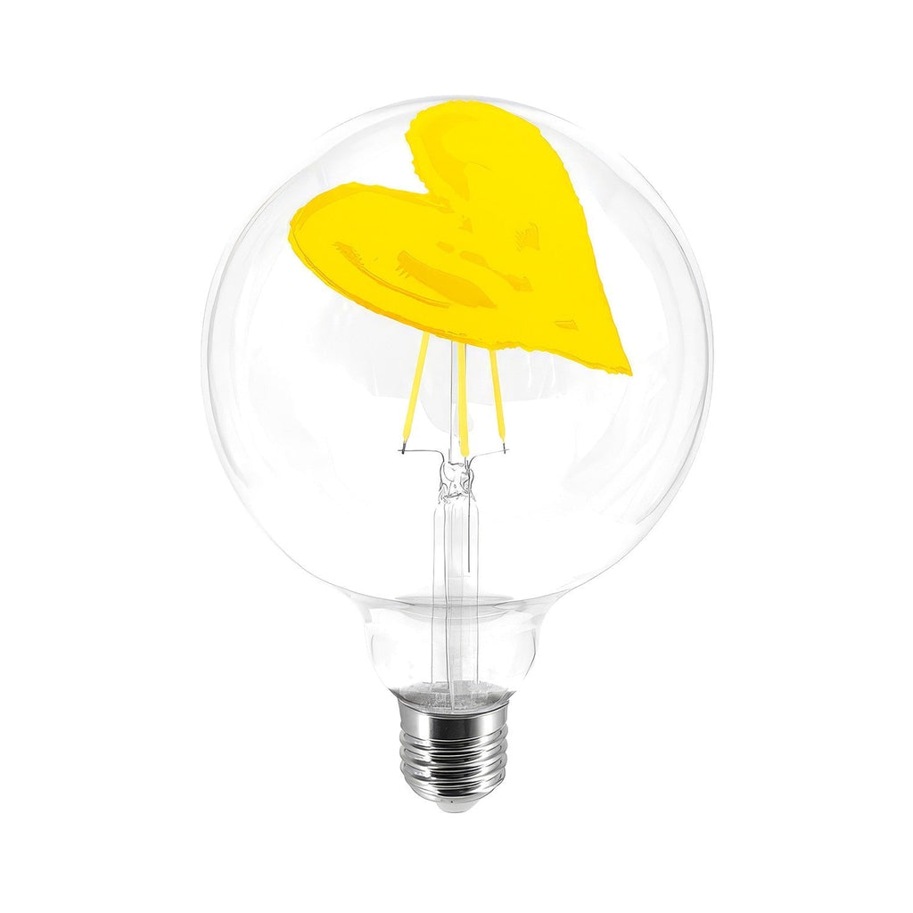 Glühbirne LED Tattoo Pop Heart G125 4,5W 470Lm E27 2700K dimmbar - Gelb