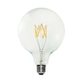 Transparente LED-Lampe Linea 5V Kurzfaden Globo G125 1,3W 110Lm E27 2500K Dimmbar