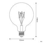 Transparente LED-Lampe Linea 5V Kurzfaden Globo G125 1,3W 110Lm E27 2500K Dimmbar – Ansicht 3