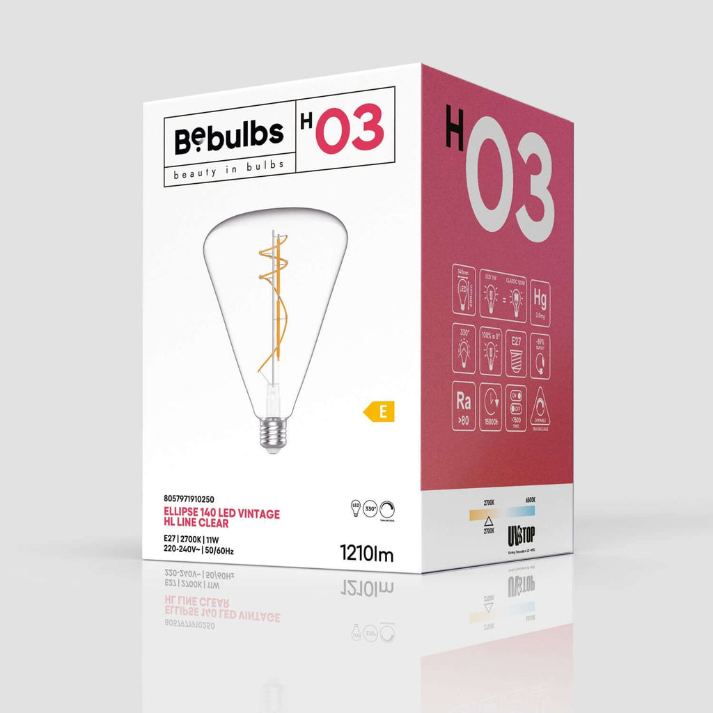 LED-Glühbirne Transparent Cone 140 11W 1210Lm E27 2700K Dimmerbar – Ansicht 4