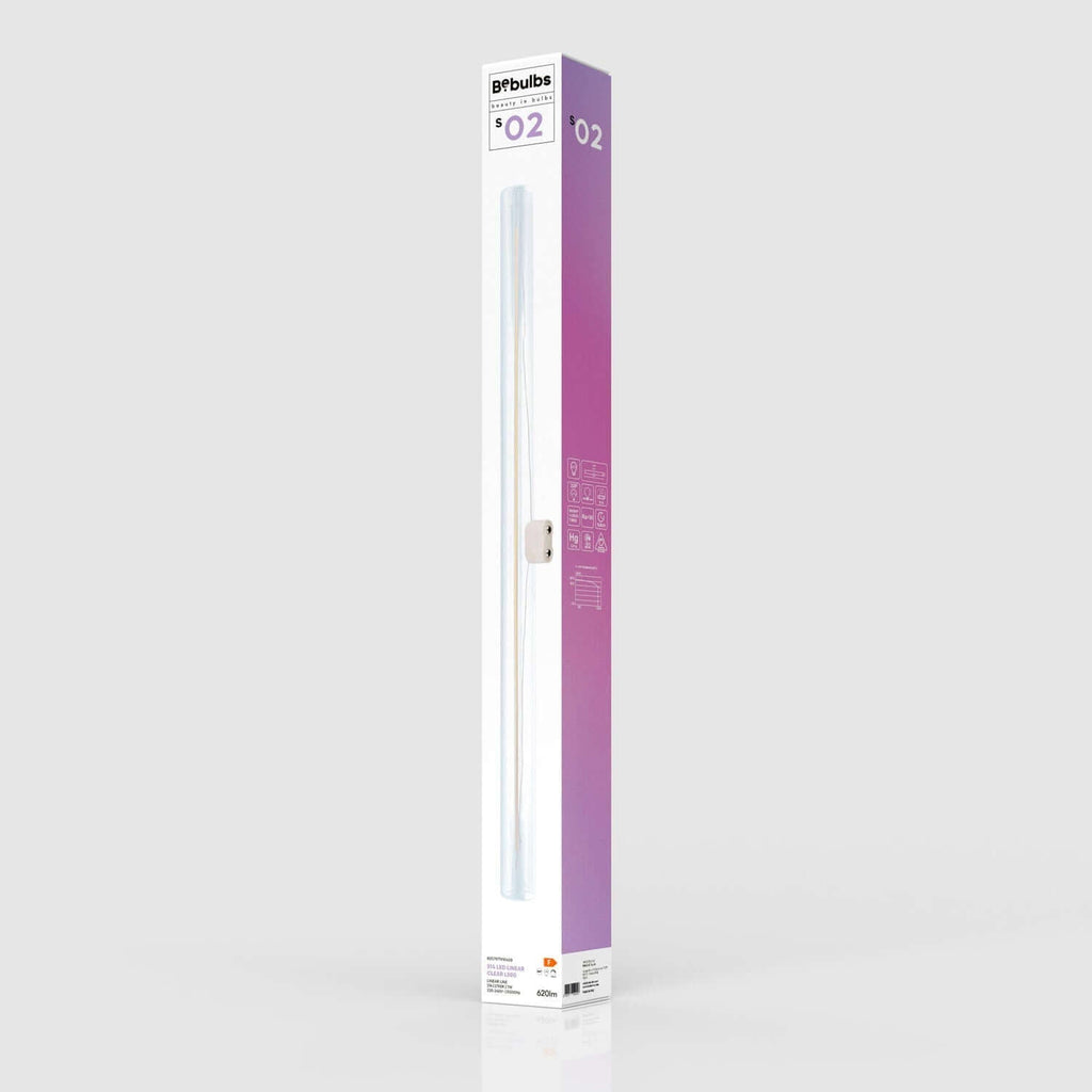 LED-Glühbirne Transparent CRI 90 Linear S14d – Länge 500 mm 7W 620Lm 2700K dimmbar – Ansicht 5
