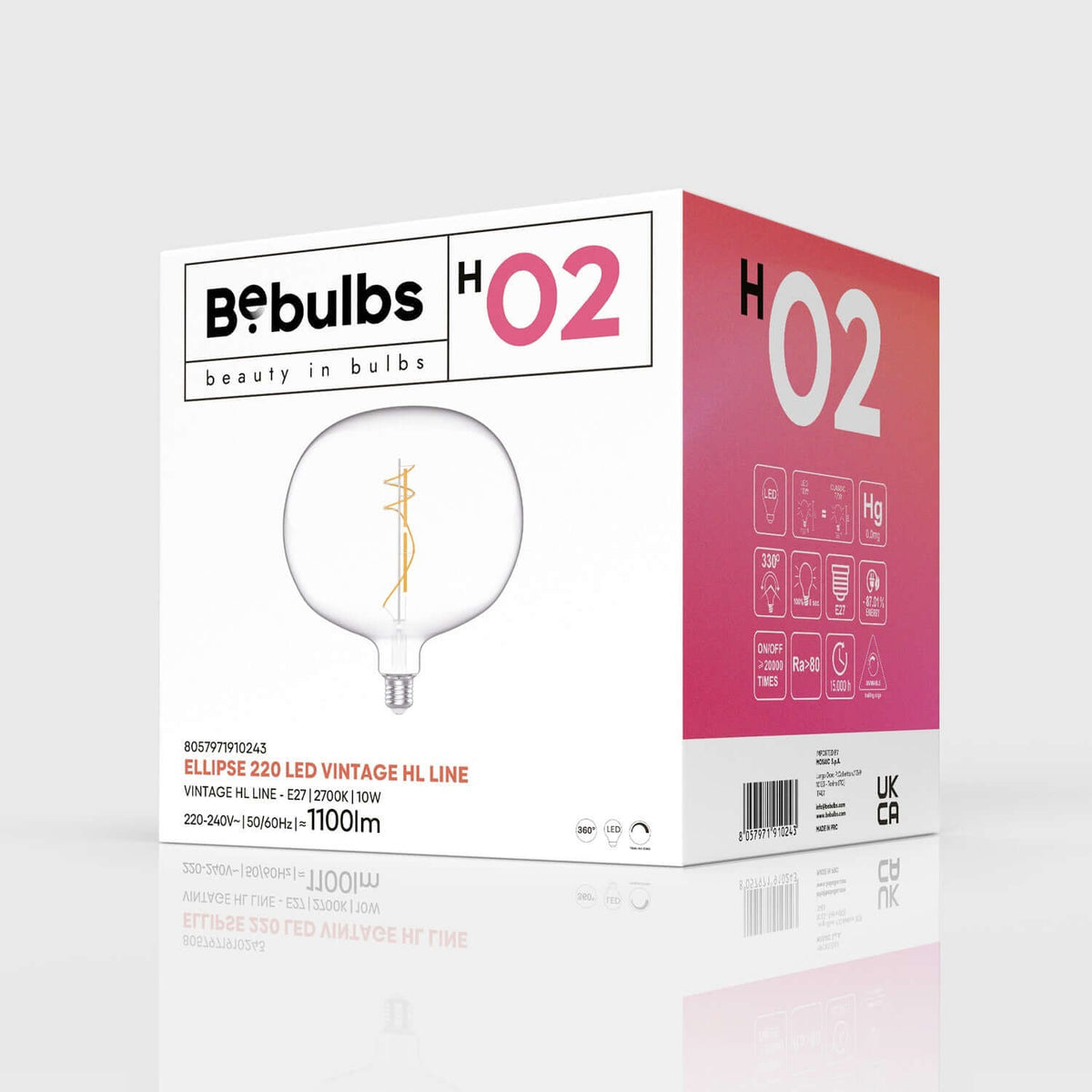 LED-Leuchtmittel Transparent Ellipse 220 10W 1100Lm E27 2700K Dimmbar – Ansicht 4