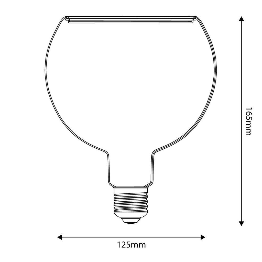 LED-Leuchtmittel Ghost Line Transparent, CRI 90, G125, 4,5W, 300 Lm, E27, 2200K, dimmbar – Ansicht 4