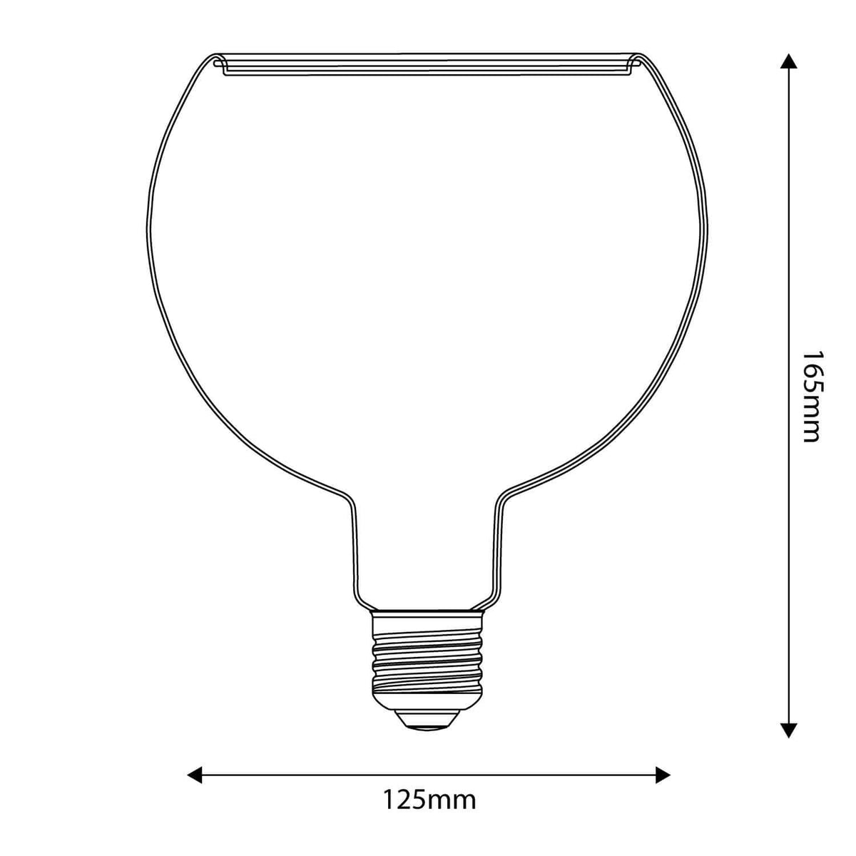 LED-Leuchtmittel Ghost Line Transparent, CRI 90, G125, 4,5W, 300 Lm, E27, 2200K, dimmbar – Ansicht 4