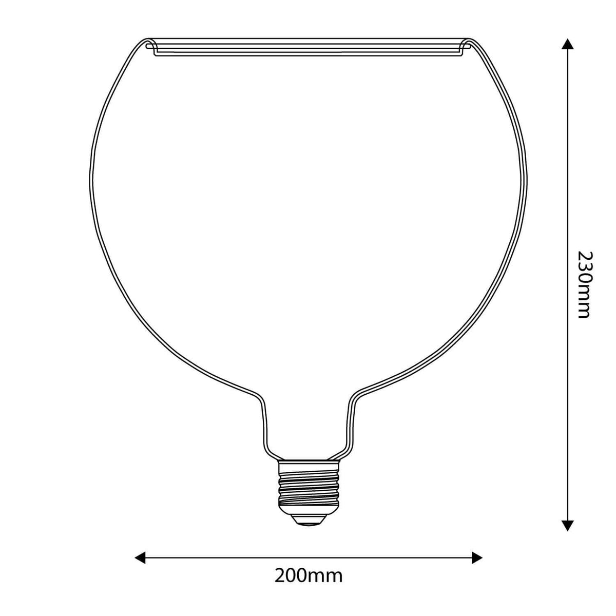 LED-Lampe Transparent Ghost Line CRI 90 G200 5W 350Lm E27 2200K dimmbar – Ansicht 4