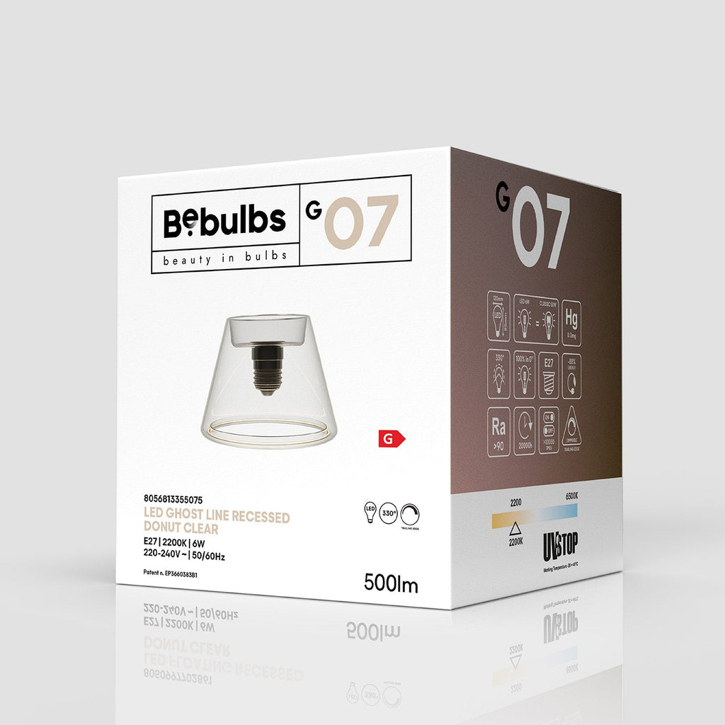 Transparente LED-Lampe Ghost Line CRI 90 Mini Cone 6W 500 lm E27 2200K dimmbar – Ansicht 6