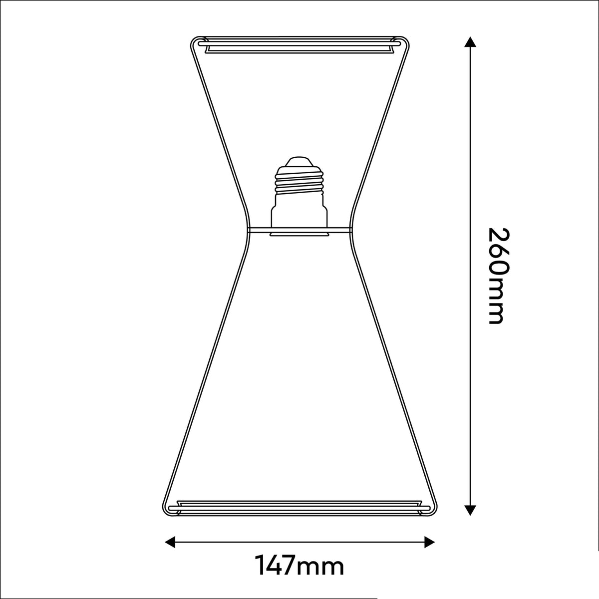 Glühbirne LED Transparent Ghost Line Doppelkonus 8W 780 Lm E27 2200K Dimmbar – Ansicht 6