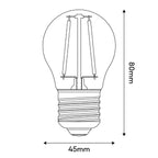 LED-Glühbirne Transparent Globetta G45 2W 136Lm E27 2700K – Ansicht 3