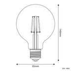 LED-Globe G95 4W 470Lm E27 2700K – Ansicht 3