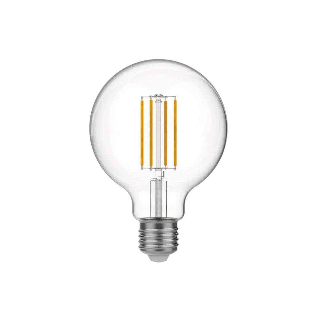 Transparente LED-Glühlampe G95 7W 806Lm E27 3500K dimmbar