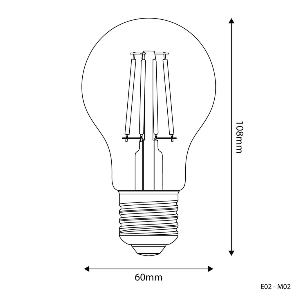 LED-Glühbirne Transparent Tropfen A60 4W 470Lm E27 2700K – Ansicht 3